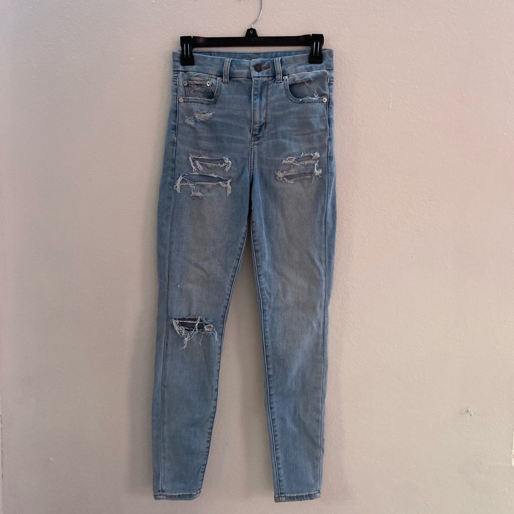 american eagle super high waisted curvy jeggin